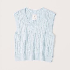 Cropped Sweater Vest-Abercrombie